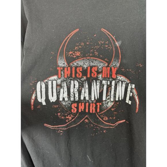 Grunt Style Tee Shirt - This Is My Quarantine Shirt - Size XL - Black And Red - Picture 1 of 7
